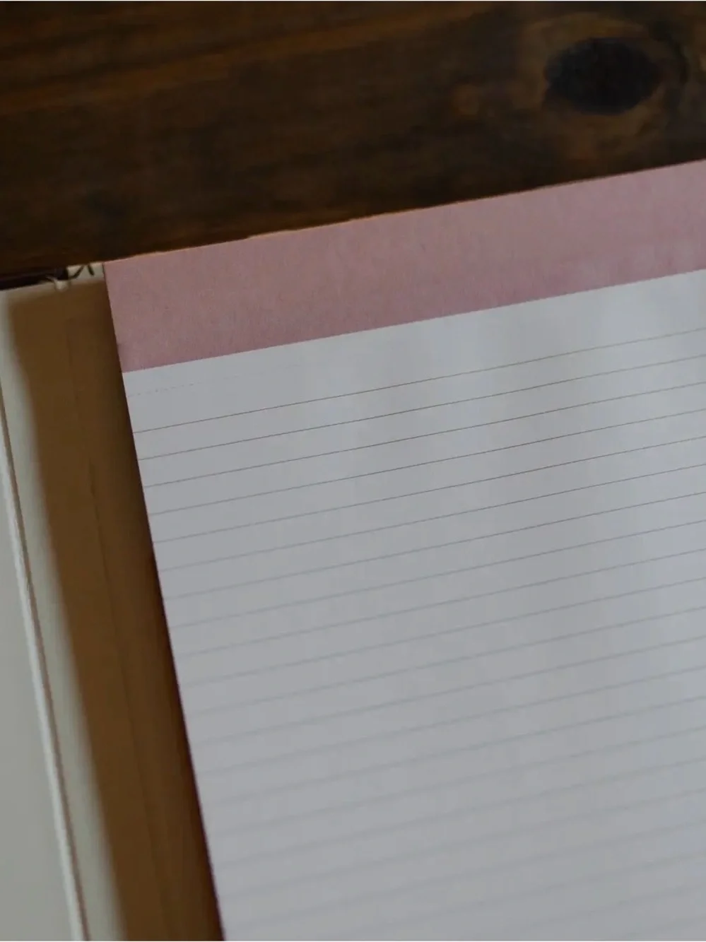 Floral Clipboard Notebook with Gold Clip - White Floral